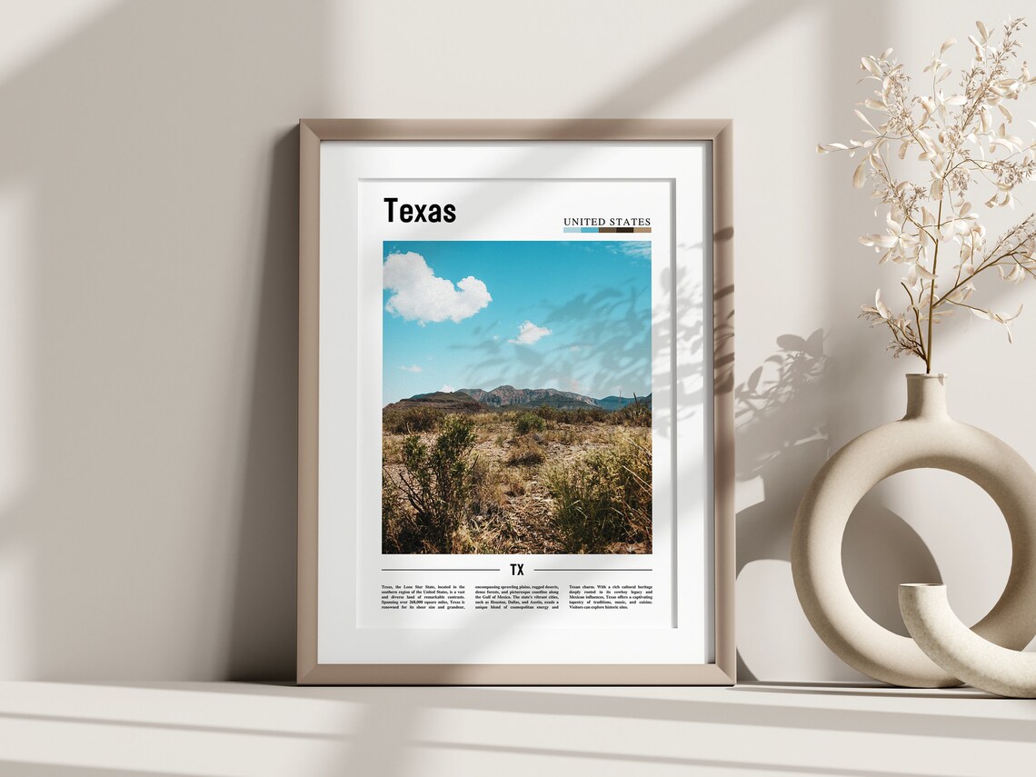 Texas Poster, United States Travel Poster - Image 3
