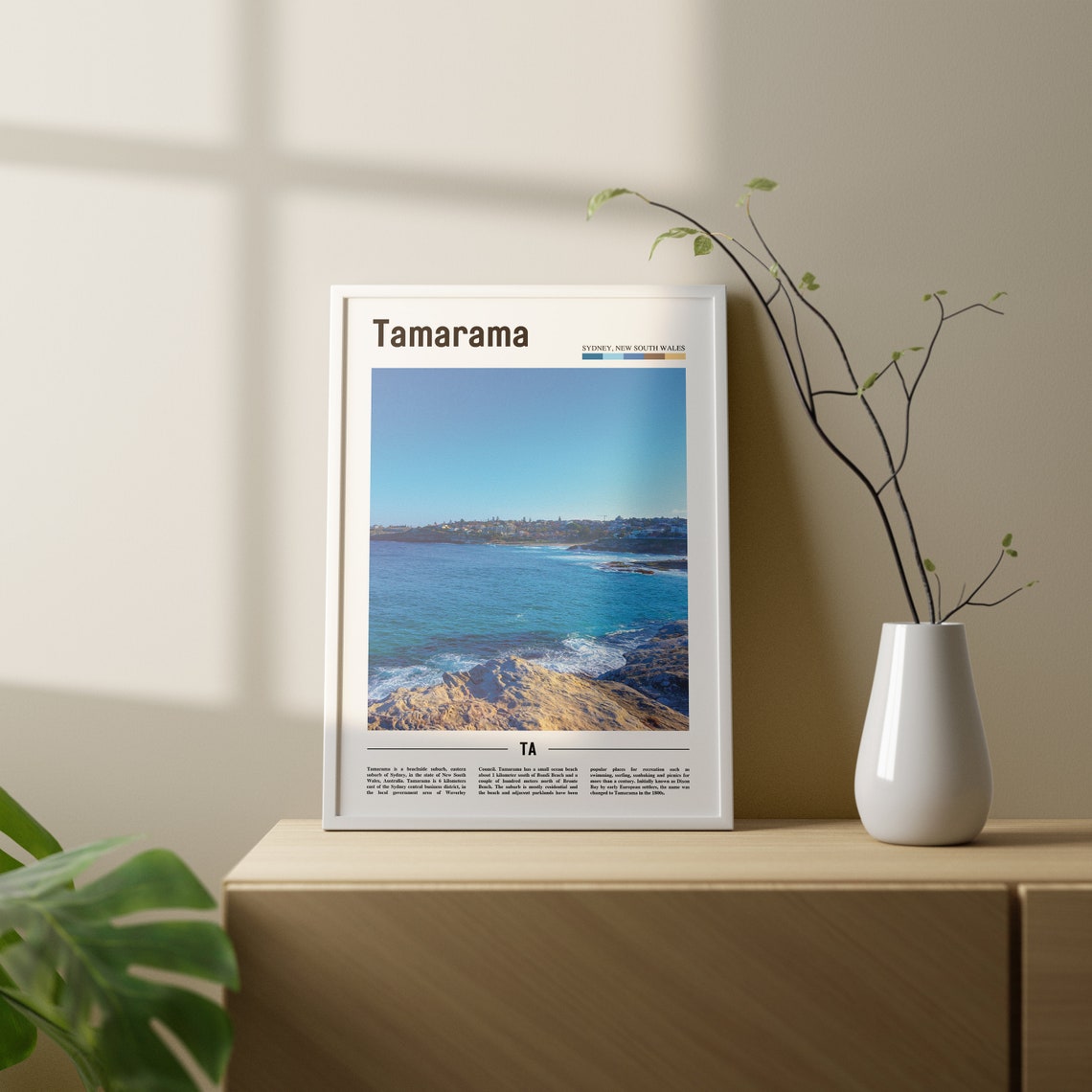 Tamarama Print Tamarama Poster Tamarama Wall Art Oil Painting Poster Colorful City Print City Artwork Travel Artwork Travel Wall Art - Image 2