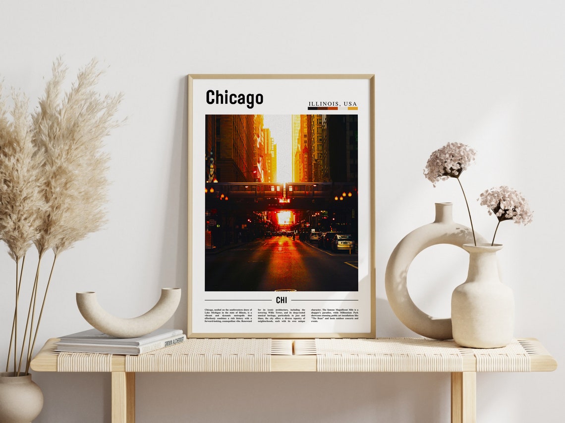 Chicago Print Chicago Poster Chicago Wall Art United States Photo United States Poster United States Print - Image 6