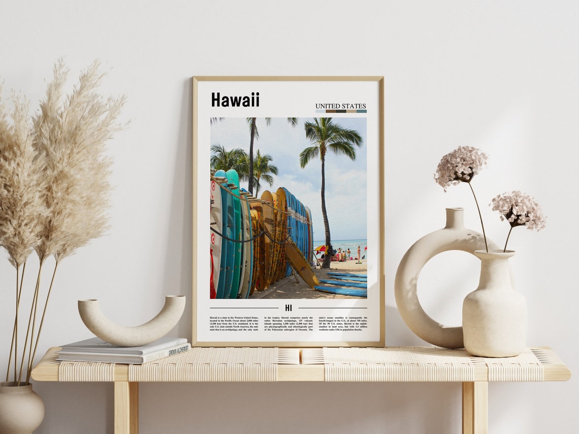 Hawaii Poster Hawaii Print Hawaii Wall Art United States Photo United States Poster United States Print Travel Poster - Image 6