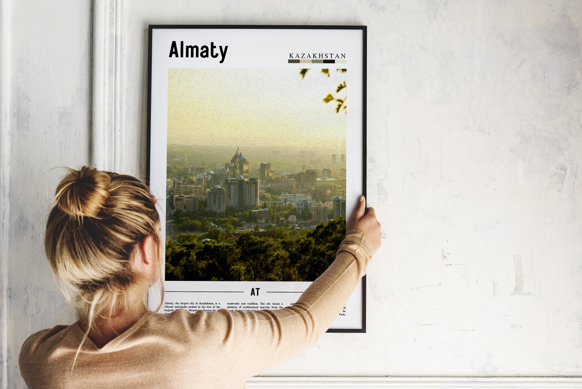 Almaty Poster Almaty Print Almaty Wall Art Asia Print Asia Poster Asia Photo Minimal Travel Poster - Image 5