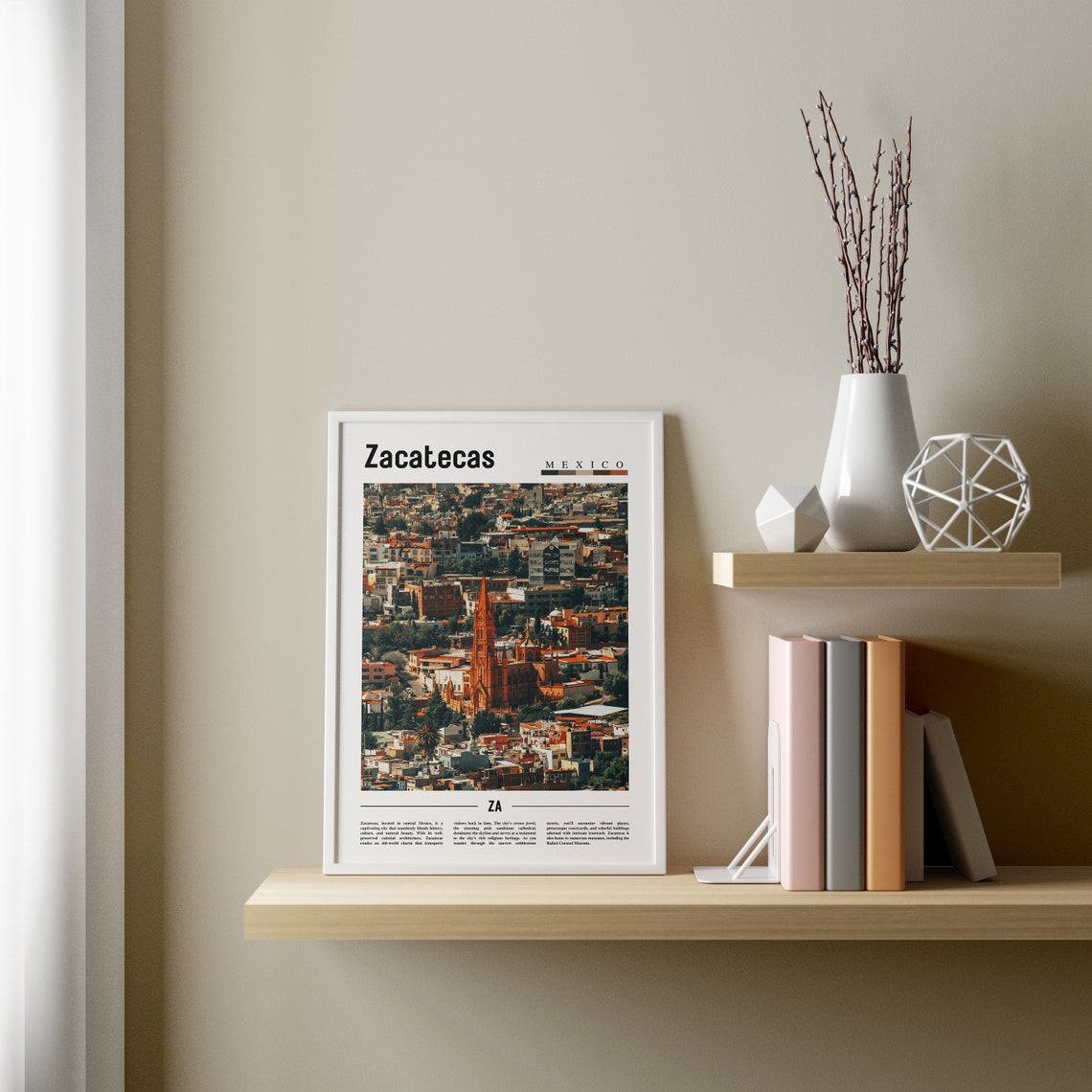 Zacatecas Poster Zacatecas Print Zacatecas Wall Art Minimal Travel Print Travel Destination Oil Painting Poster - Image 4
