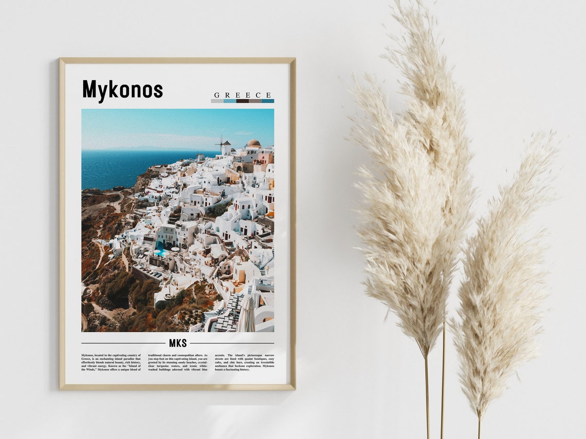 Mykonos Poster Mykonos Print Mykonos Wall Art Europe Photo Europe Poster Europe Print Travel Poster - Image 4