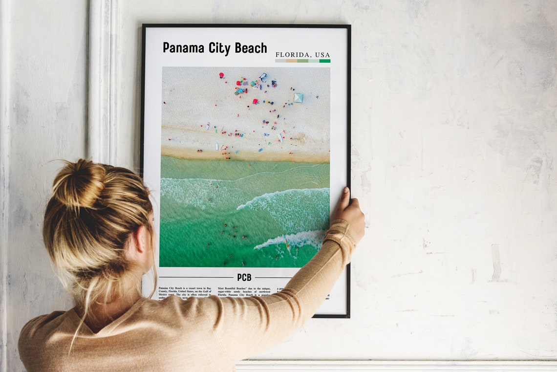 Panama City Beach Print Panama City Beach Poster Panama City Beach Wall Art Oil Painting Poster City Artwork Travel Artwork Travel Art - Image 4
