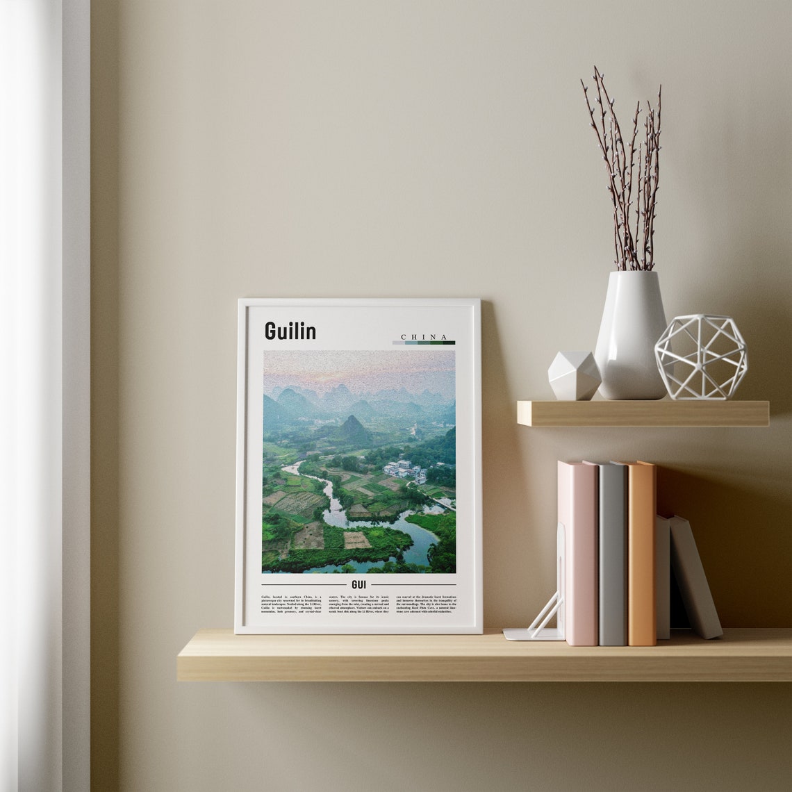 Guilin Poster Guilin Print Guilin Wall Art Asia Print Asia Poster Asia Photo Minimal Travel Poster - Image 3