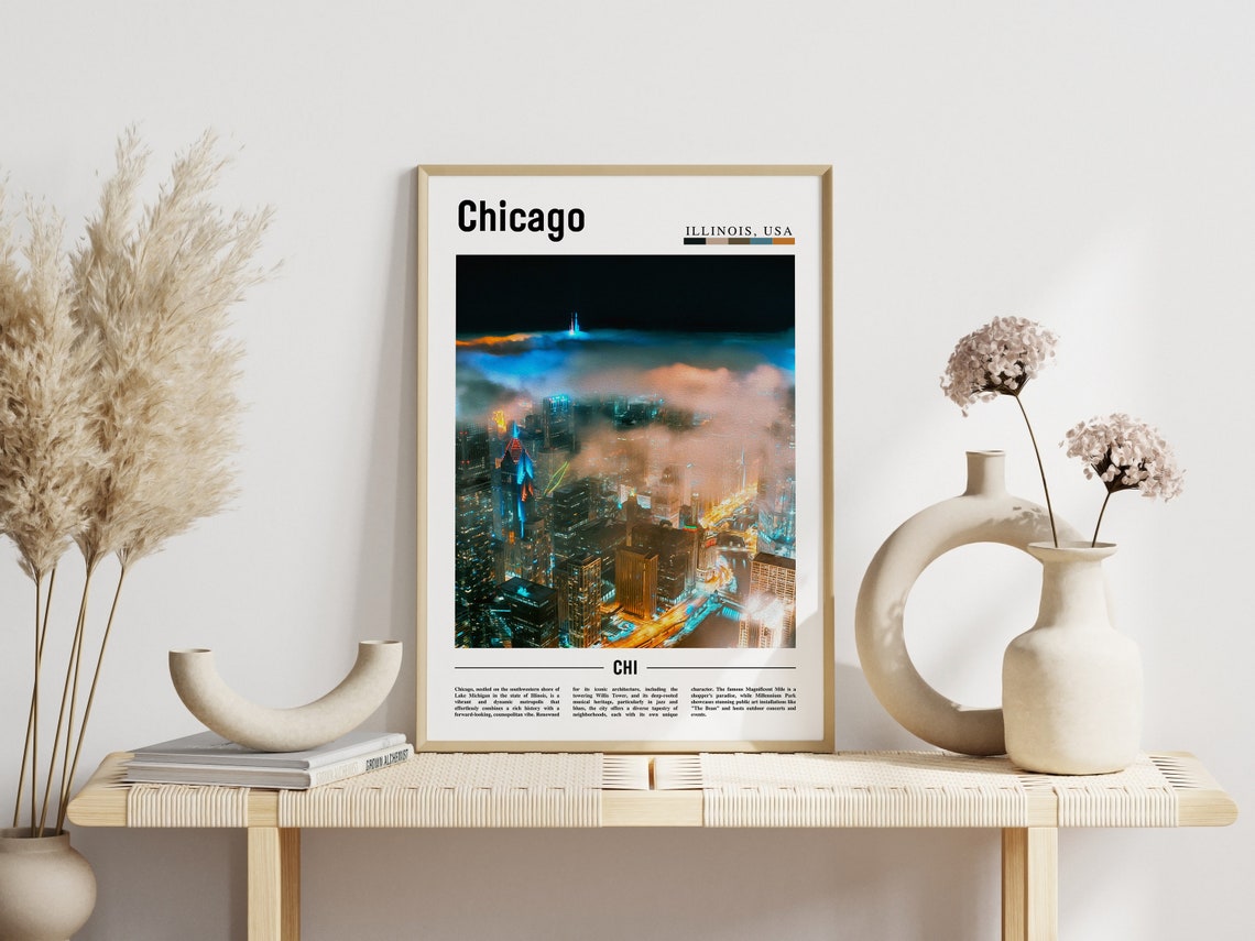 Chicago Print Chicago Poster Chicago Wall Art United States Photo United States Poster United States Print - Image 6