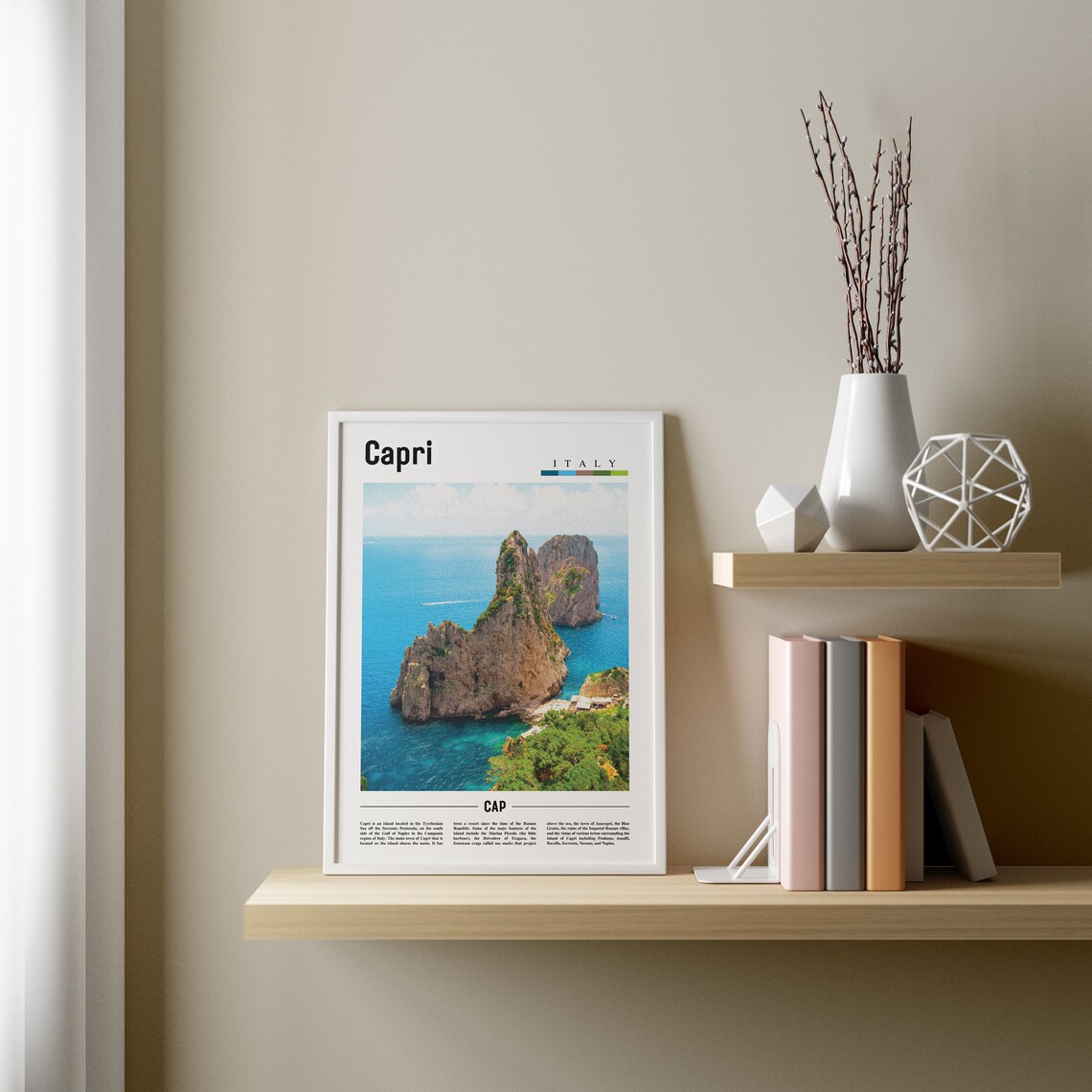 Capri Print Capri Poster Capri Wall Art Italy Photo Italy Poster Italy Print Italy Wall Art Minimal Travel Poster - Image 4