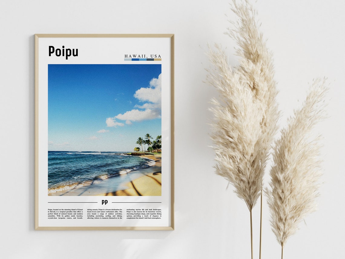 Poipu Poster Poipu Print Poipu Wall Art United States Photo United States Poster United States Print - Image 4
