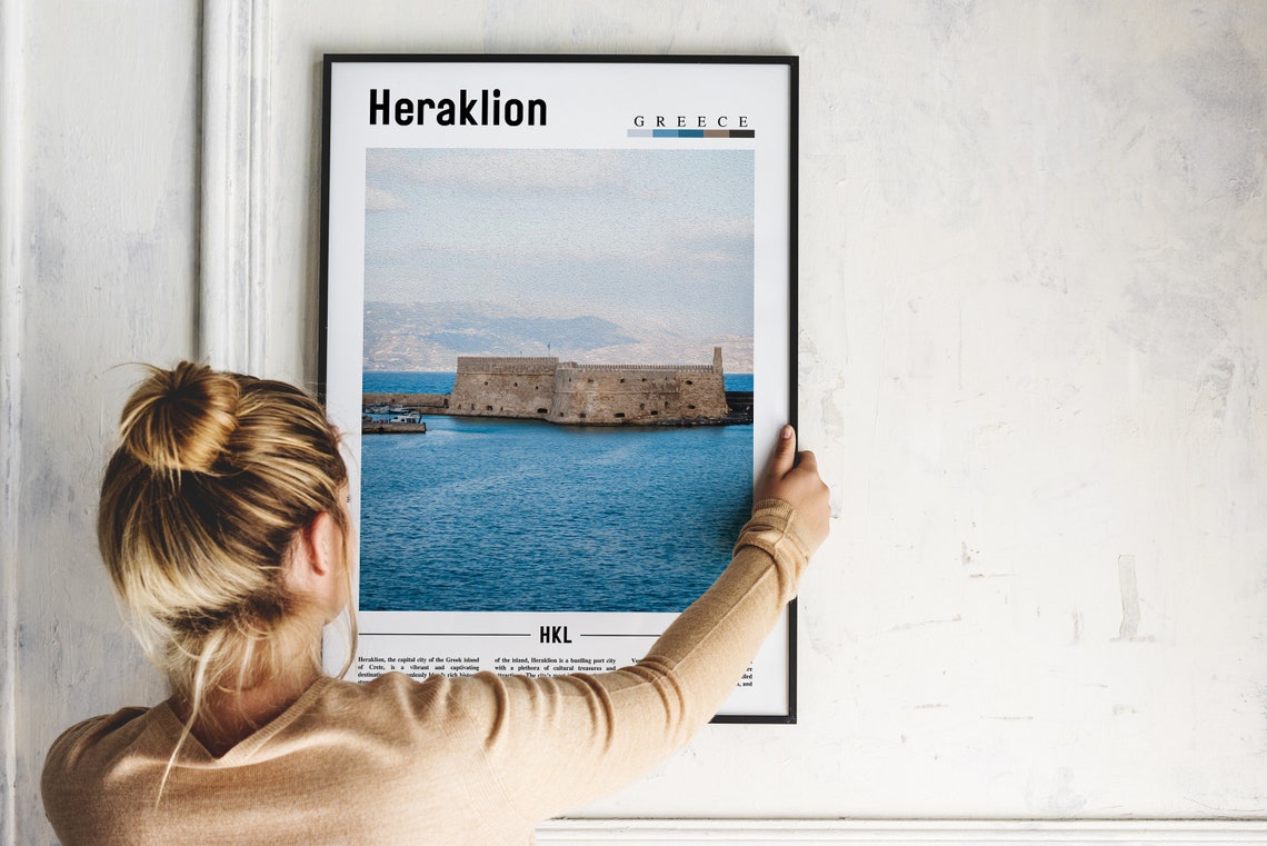 Heraklion Poster Heraklion Print Heraklion Wall Art Europe Photo Europe Poster Europe Print Travel Poster - Image 5