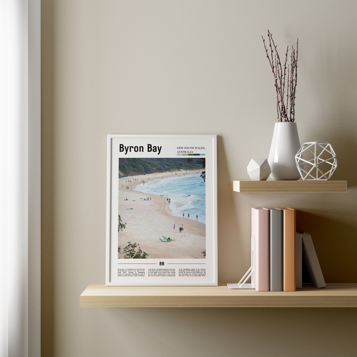 Byron Bay Print Byron Bay Poster Byron Bay Wall Art Oil Painting Poster Colorful City Print City Artwork Travel Artwork Travel Wall Art - Image 4