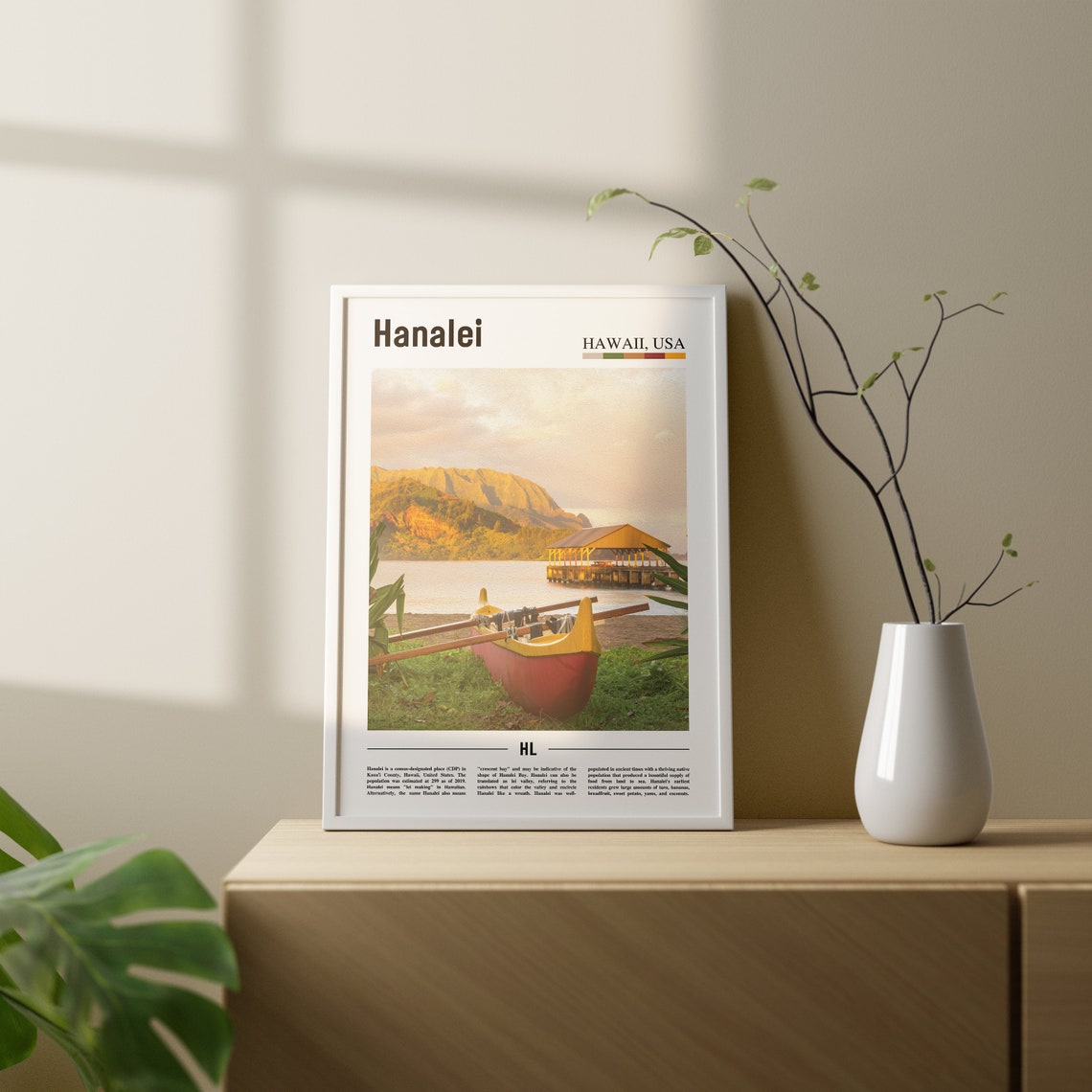 Hanalei Print Hanalei Poster Hanalei Wall Art Oil Painting Poster Colorful City Print City Artwork Travel Artwork Travel Wall Art - Image 2