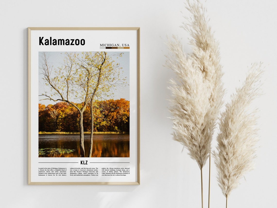 Kalamazoo Poster Kalamazoo Print Kalamazoo Wall Art United States Photo United States Poster United States Print - Image 4
