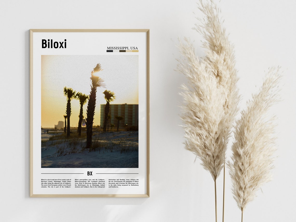 Biloxi Poster Biloxi Print Biloxi Wall Art United States Photo United States Poster United States Print - Image 3