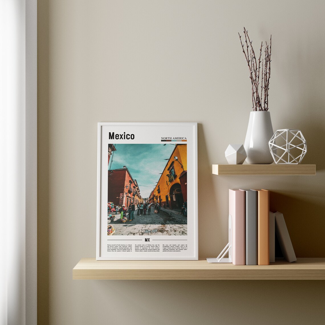 Mexico Minimal Travel Poster, Oil Painting - Image 4