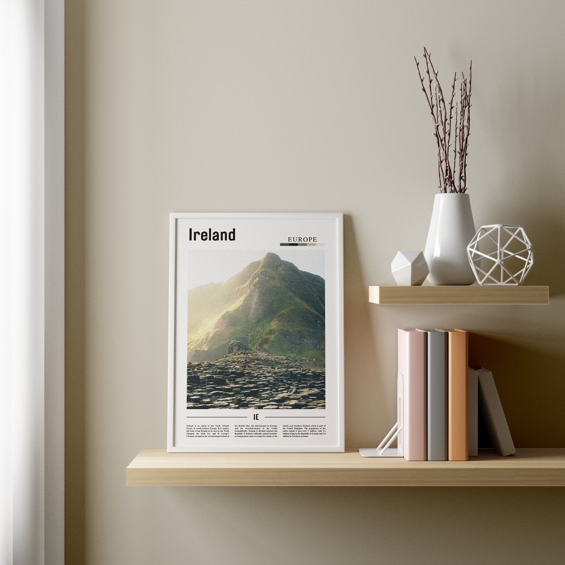 Ireland Print Ireland Poster Ireland Wall Art Minimal Travel Print Minimal City Poster Travel Destination City Print Oil Painting Poster - Image 2