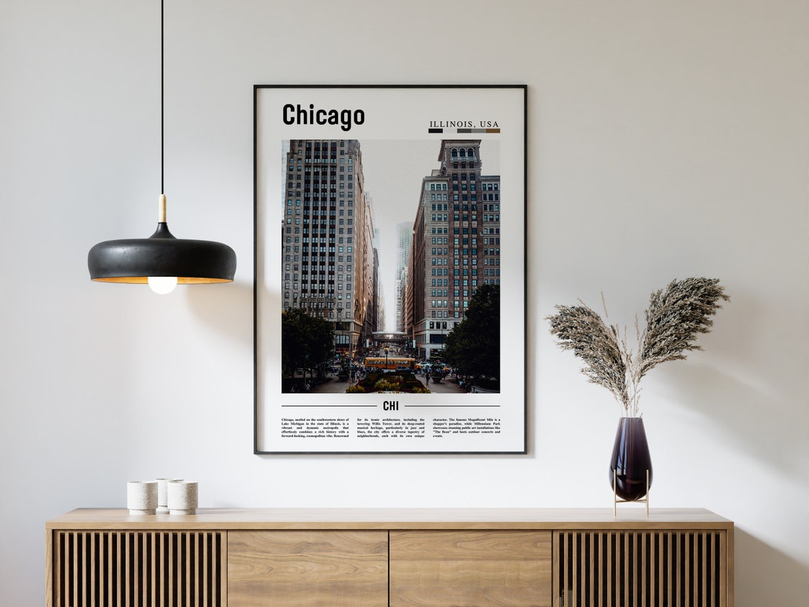 Chicago Print Chicago Poster Chicago Wall Art United States Photo United States Poster United States Print - Image 4