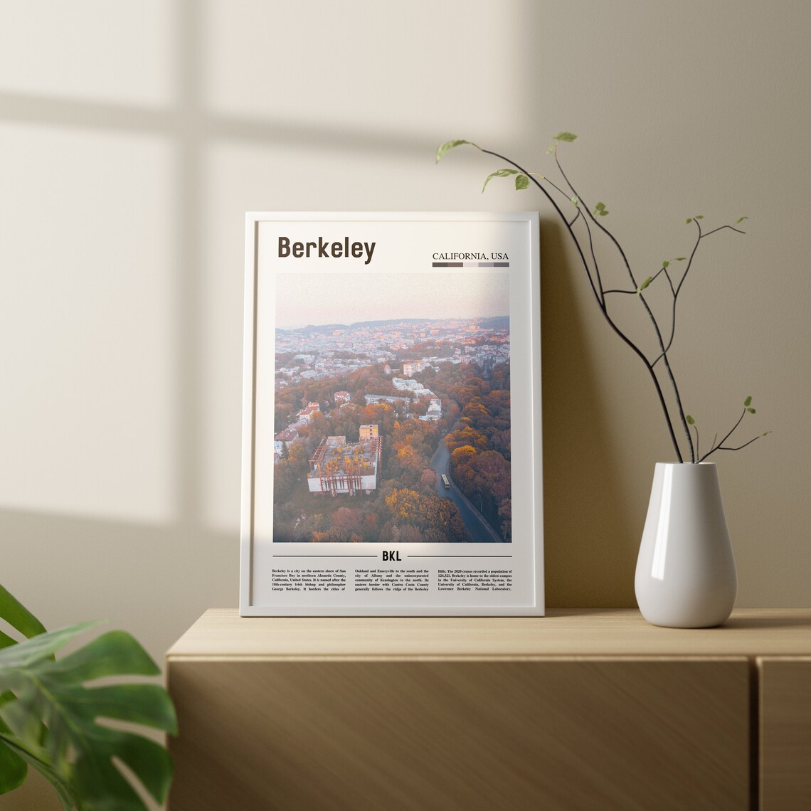 Berkeley Travel Poster, Colorful City Artwork - Image 3