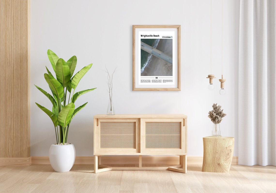 Wrightsville Beach Print Wrightsville Beach Poster Wrightsville Beach Wall Art Minimal Travel Print City Poster Oil Painting Poster - Image 3