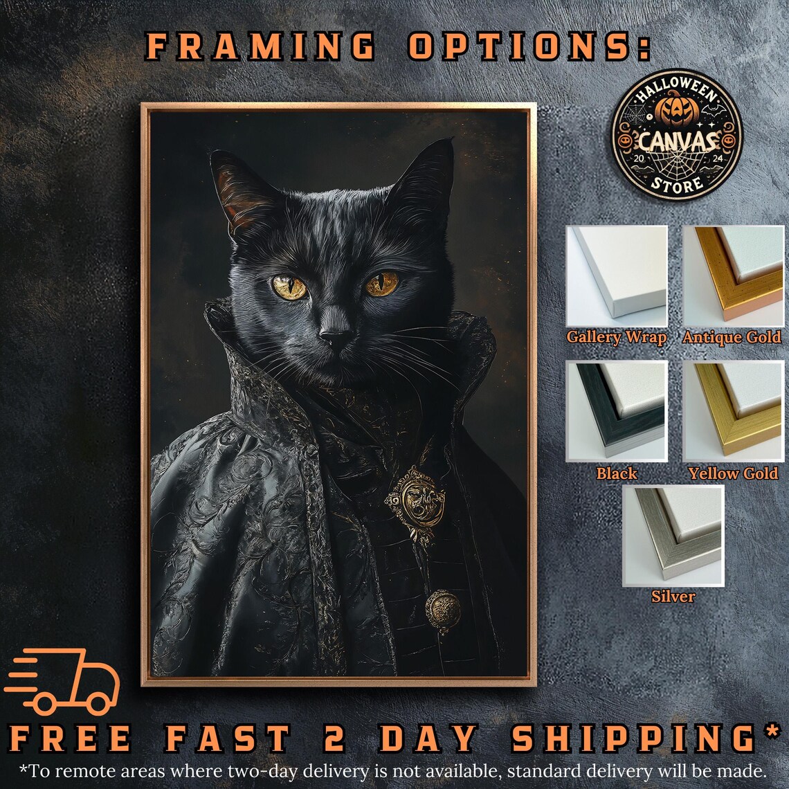 Victorian Black Cat Art Print, Gothic Dark Academia - Image 5