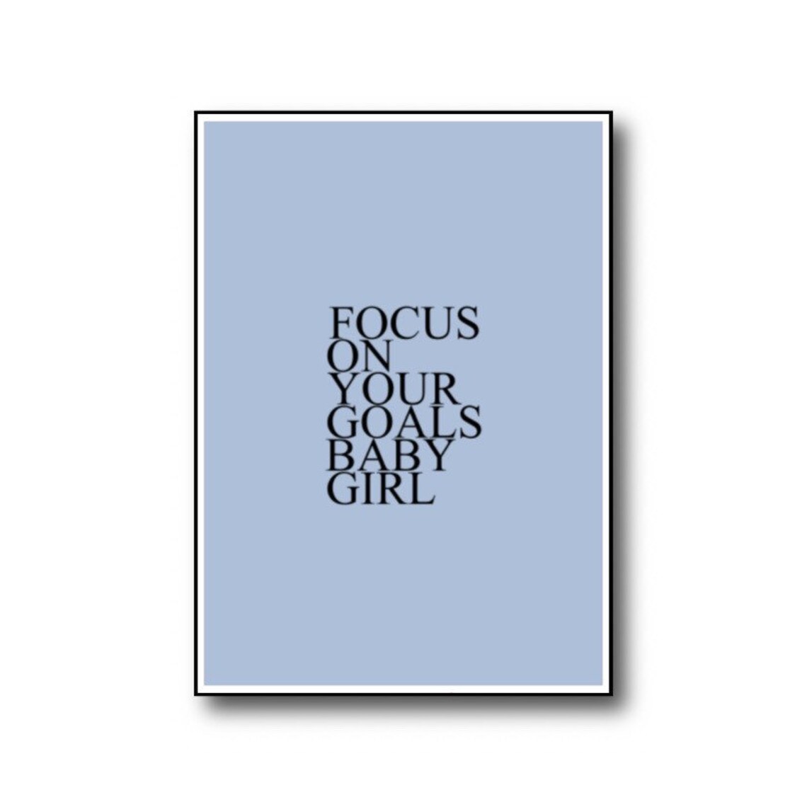 Focus On Your Goals Art Print, Motivational Quote