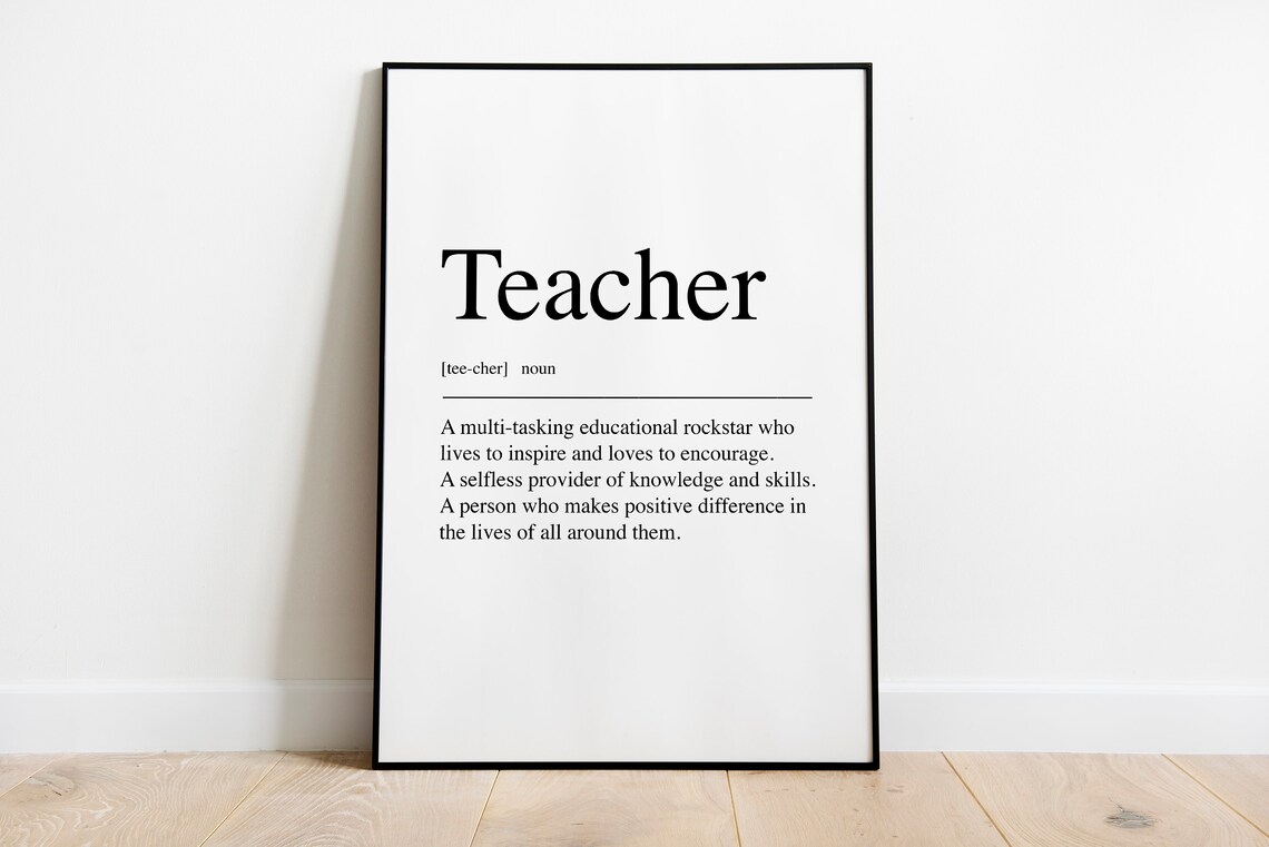 Teacher Definition Quote Print, Gift for Teacher - Image 2