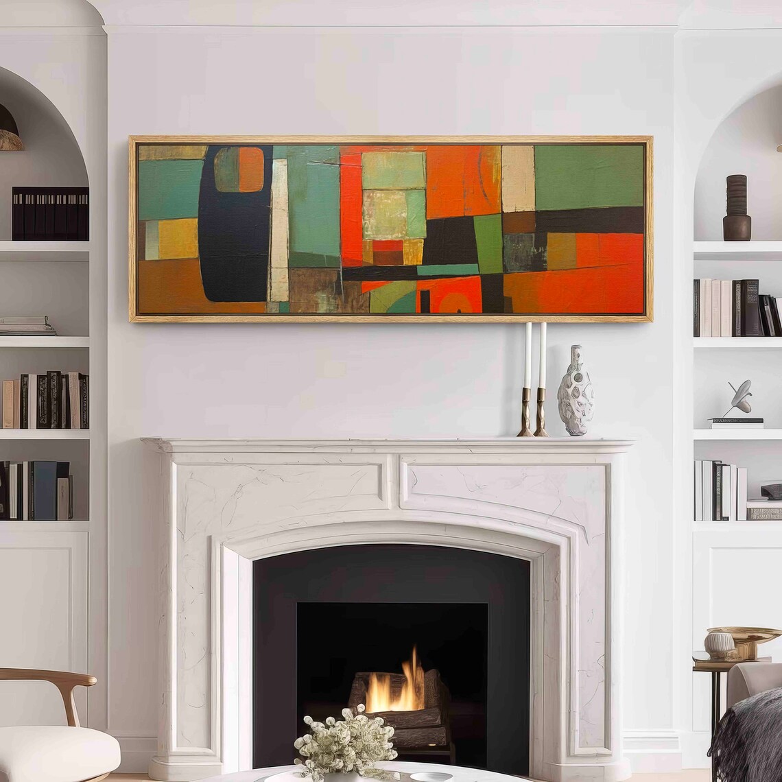 Mid Century Modern Geometric Wall Art Print - Image 3