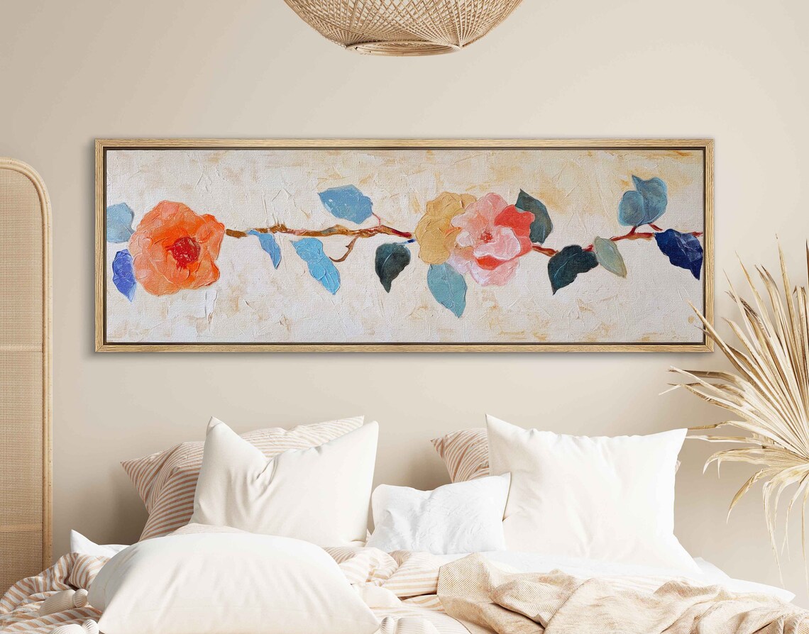 Panoramic Floral Minimalist Art Print, Horizontal - Image 2