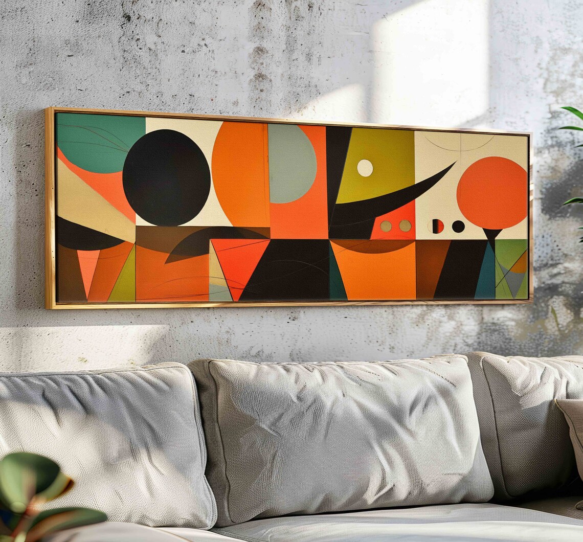 Mid Century Modern Geometric Art Print, Boho Decor