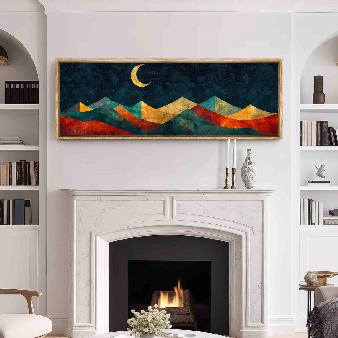 Mid-Century Modern Landscape Art Print, Boho Decor - Image 3