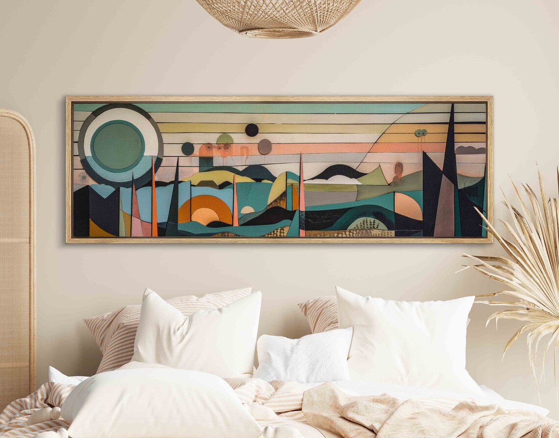 Mid Century Modern Geometric Abstract Art Print - Image 2