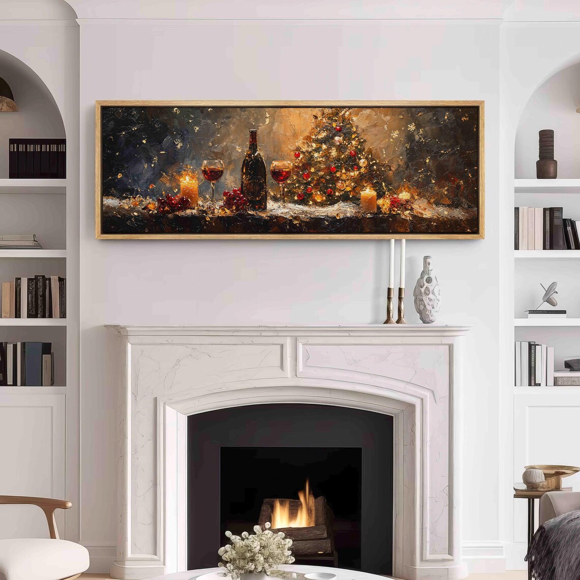 Christmas Wall Art, Horizontal Holiday Art Print - Image 3