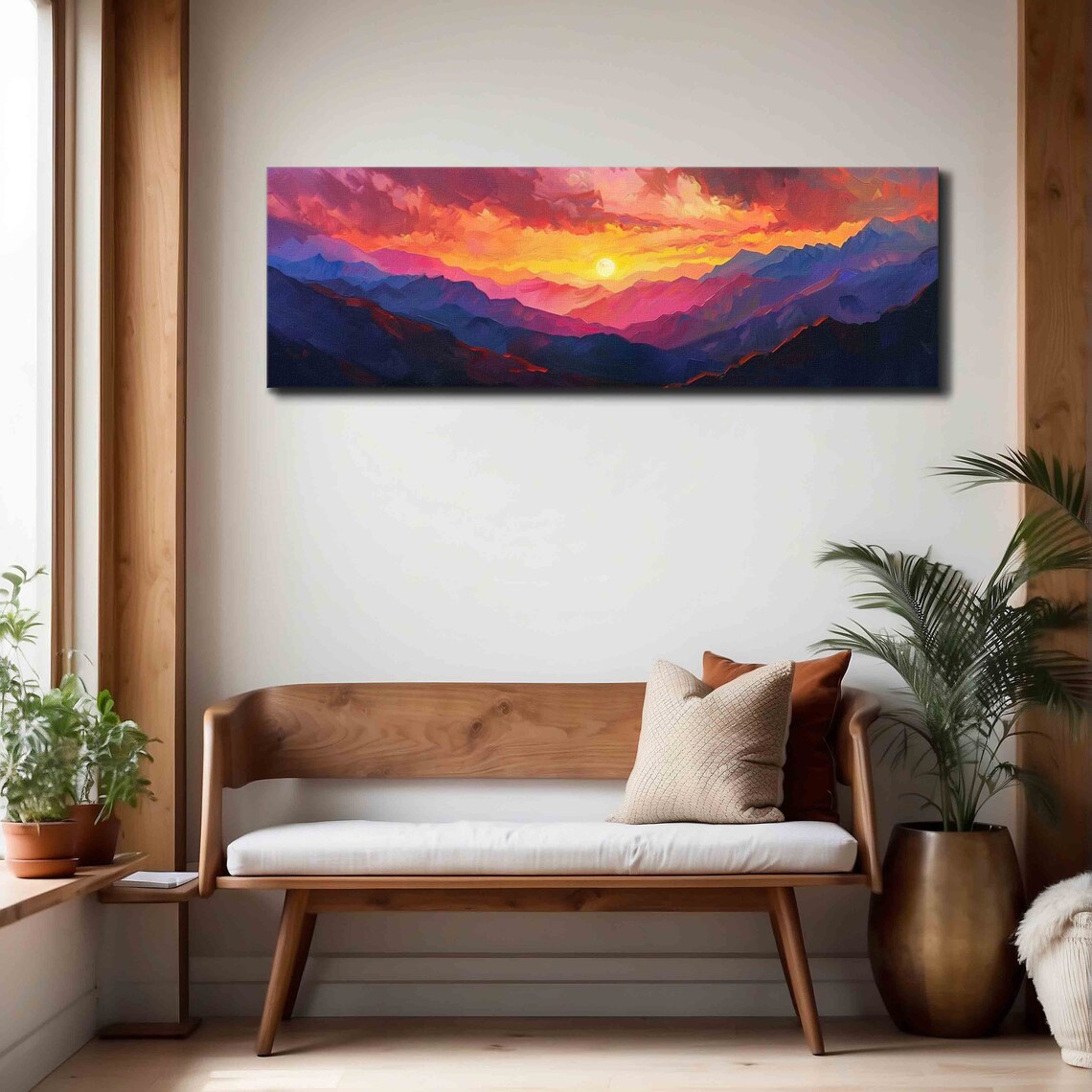 Sunset Over Purple Mountains, Vintage Landscape Art Print - Image 4