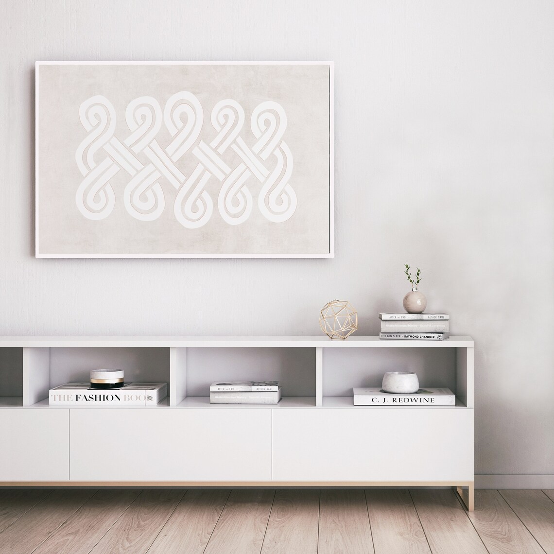 Abstract Knots, Scandi Boho Neutral Wall Art - Image 2