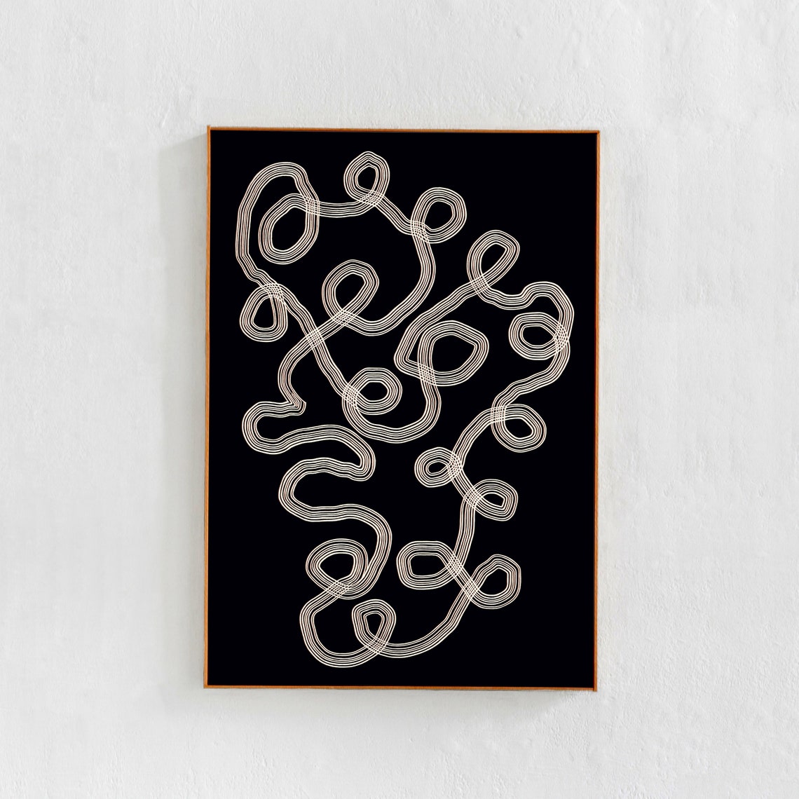 Scandi Modern Abstract Line Art Poster
