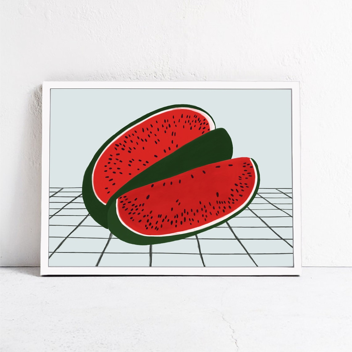 Watermelon Illustration Still Life Art Print