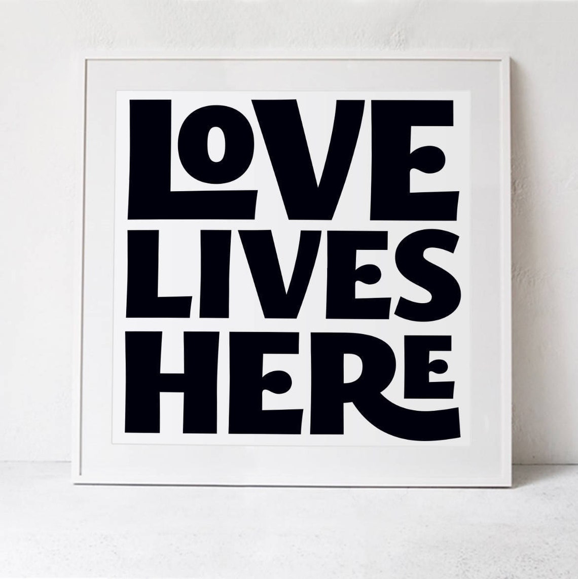 Love Lives Here Quote Art Print - Image 2