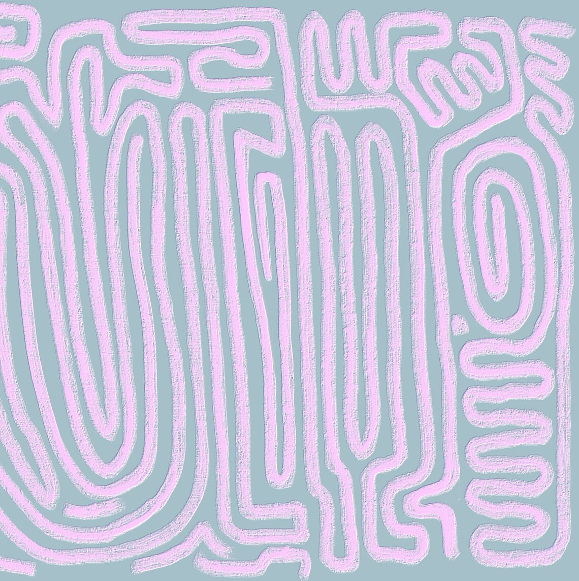 Danish Pastel Squiggle Lines Art Print, Scandi Boho - Image 2