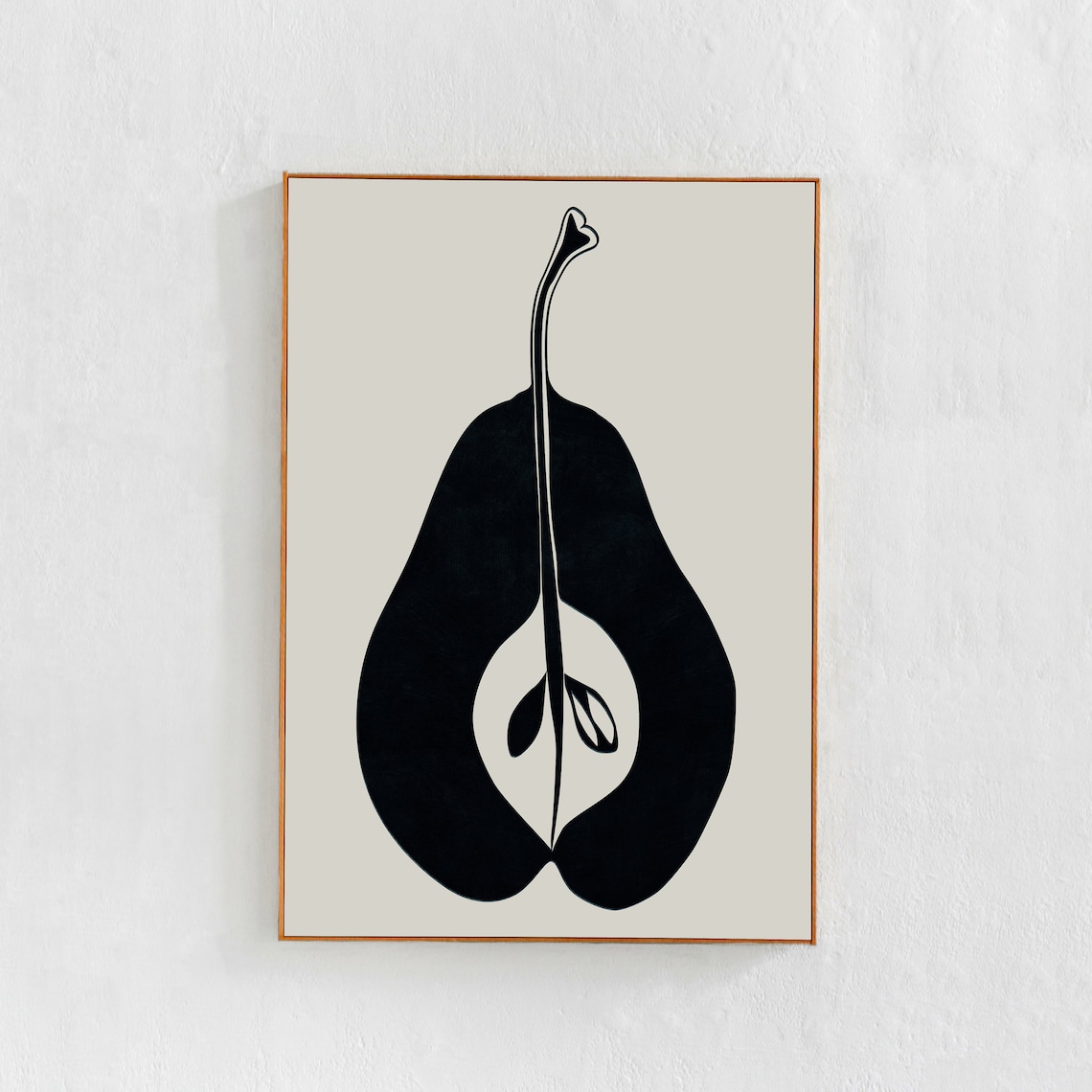 Pear Kitchen Decor, Scandinavian Modern Art Print