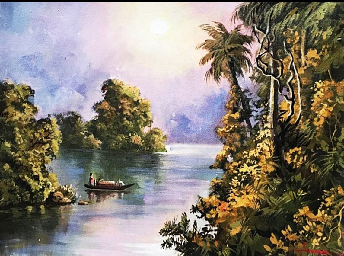 River in Europe, Unique Landscape Art Print - Image 2