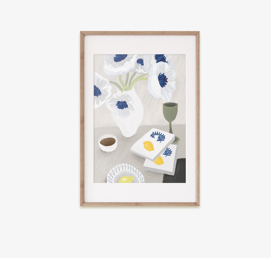 Kitchen Wall Art Print Lemons Wall Decor Kitchen Art Kitchen Prints Modern Still Life Wall Decor Kitchen Wall Art
