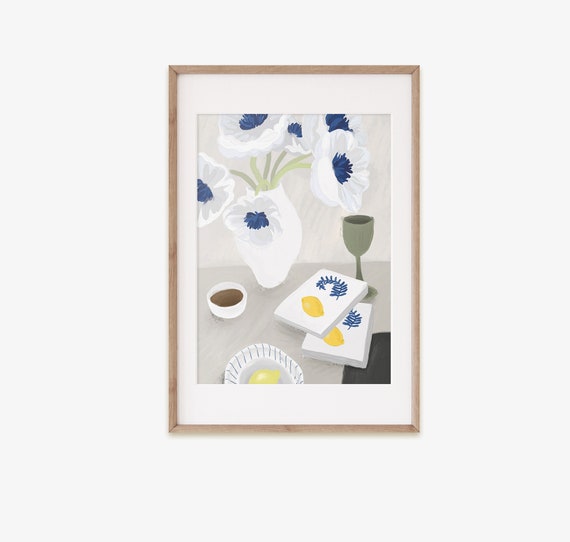 Kitchen Wall Art Print Lemons Wall Decor Kitchen Art Kitchen Prints Modern Still Life Wall Decor Kitchen Wall Art