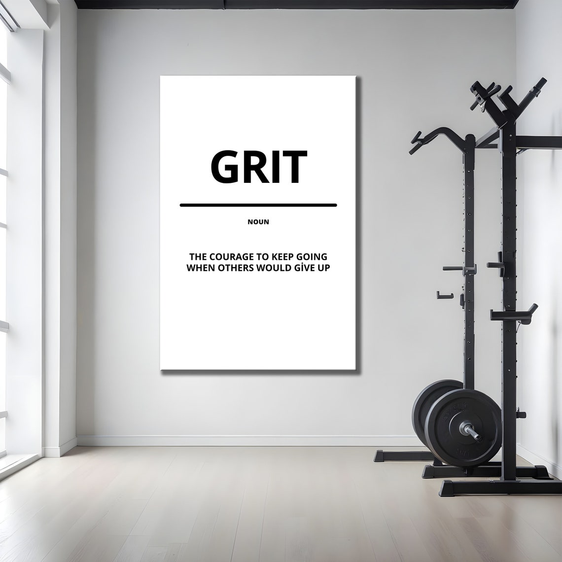 Grit Noun Definition Minimalist Office Motivational Quote Poster - Image 4