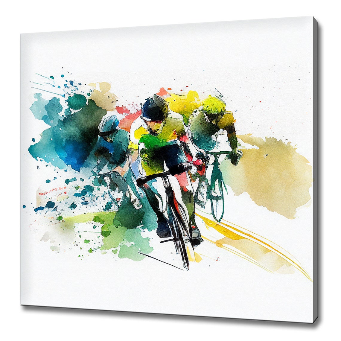 Tour The France Cycling Race Art Print Picture Wall Hanging Handmade Home Decor Watercolour Wall Art Fast Free Uk Delivery