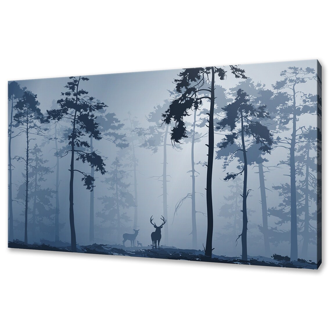 Deer Family Art Print, Wildlife Wall Decor Poster