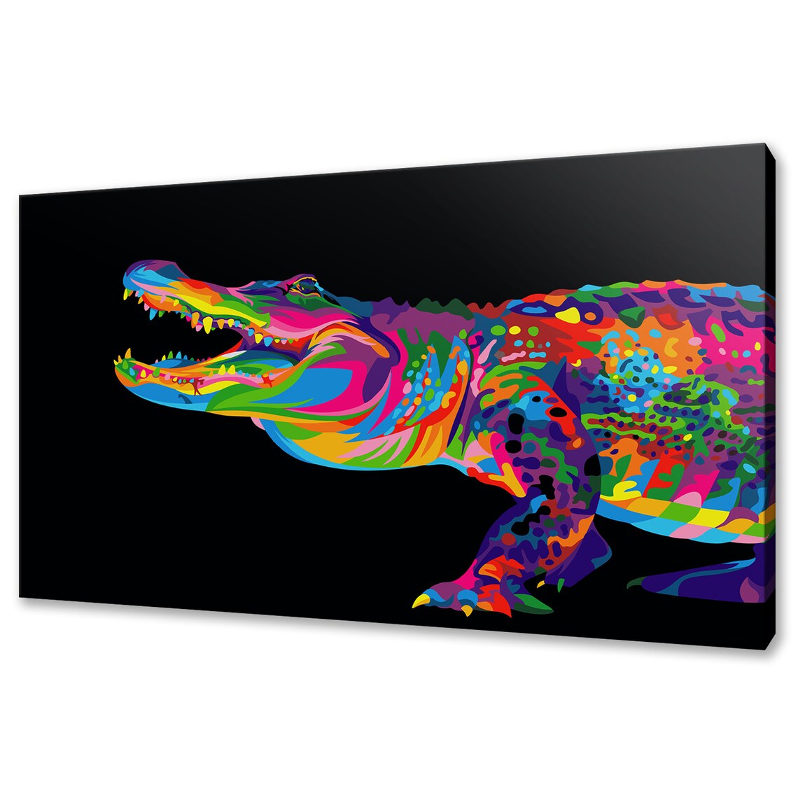 Colorful Crocodile Art Print, Modern Wall Decor