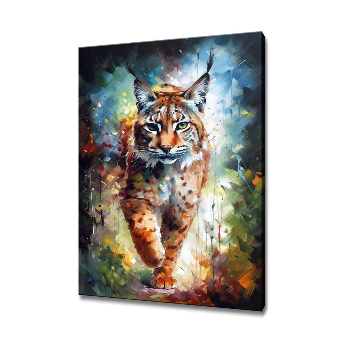Lynx Art Print, Abstract Modern Home Wall Decor