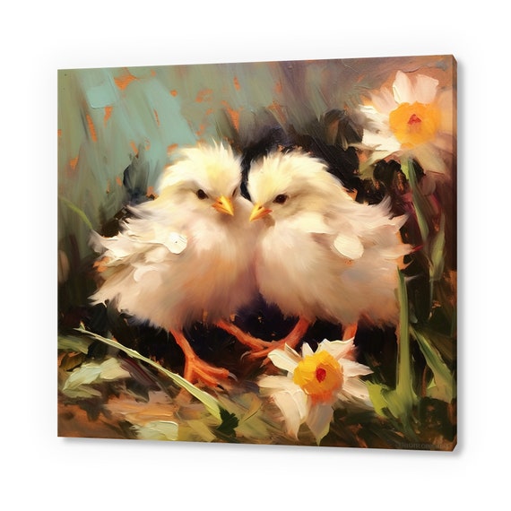 Cute Chicks Art Bird Print Birds Wall Art Bird Lover Gift Nature Wall Hanging Avian Wall Decor Handmade Bird Art Fast Turnaround