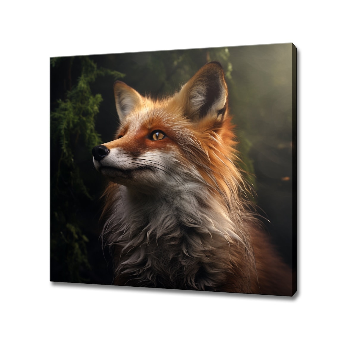 Red Fox In The Forest, Wildlife Wall Art Print