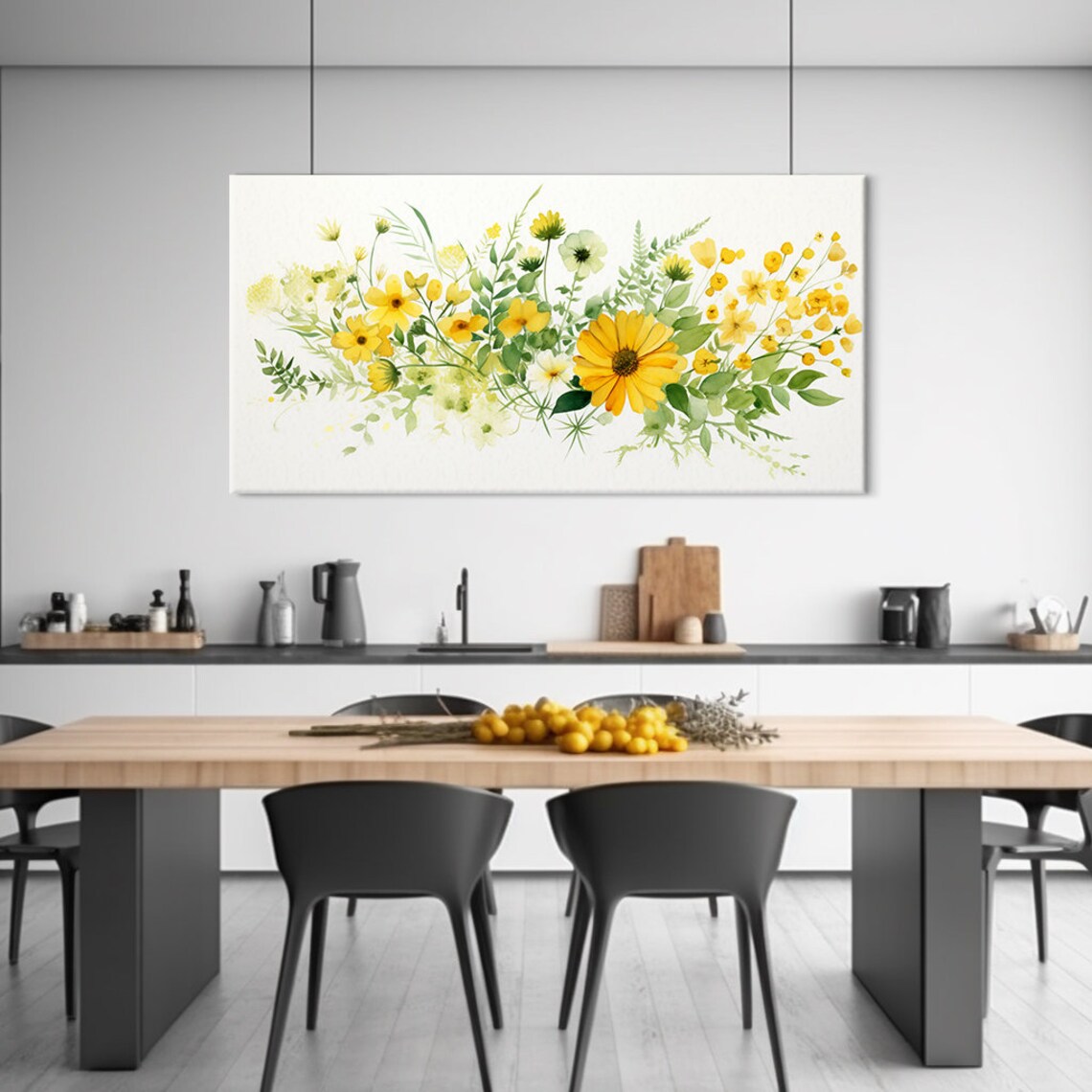 Spring Wildflowers Field Meadow Watercolour Art Print - Image 4