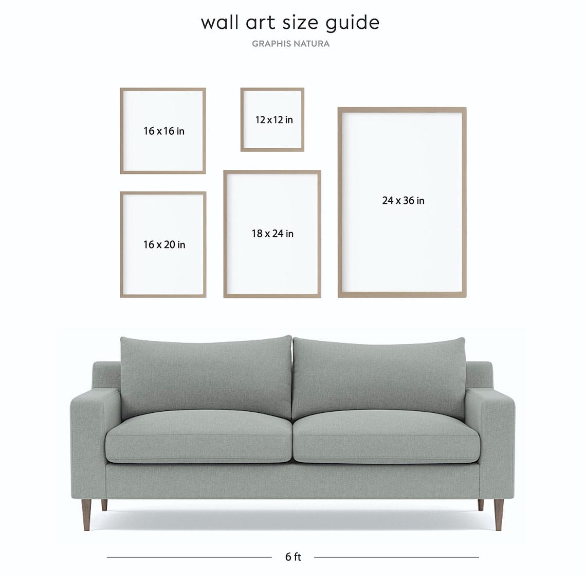 Gray Blue Geometric Blooms Poster Cool Tones Modern Floral Art - Image 2